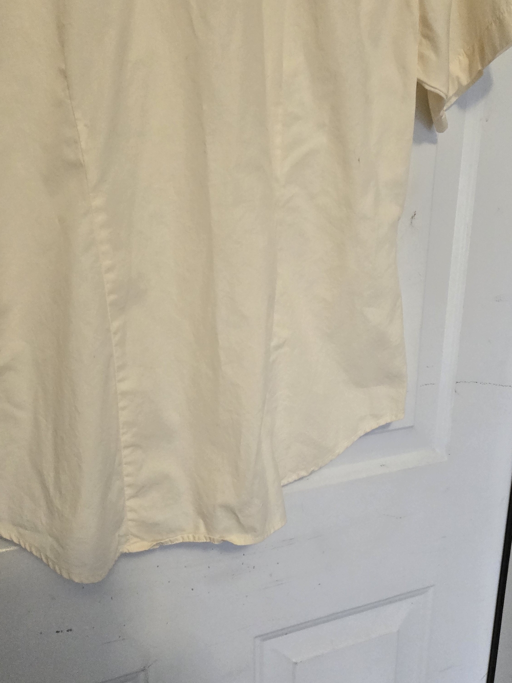 Vintage Eagles Eye Cream Embroidered Collar Short-Sleeve Shirt Size M - Picture 8 of 12